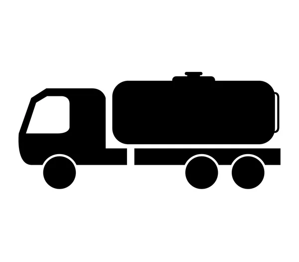 Ikone Tankwagen auf weißem Hintergrund — Stockfoto