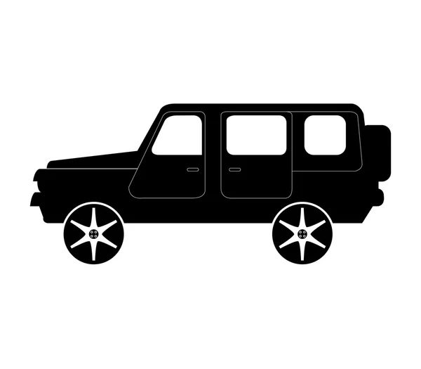 Pictogram jeep op witte achtergrond — Stockfoto
