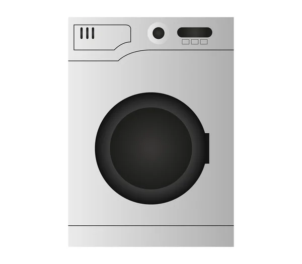 Ícone da máquina de lavar roupa no fundo branco — Fotografia de Stock