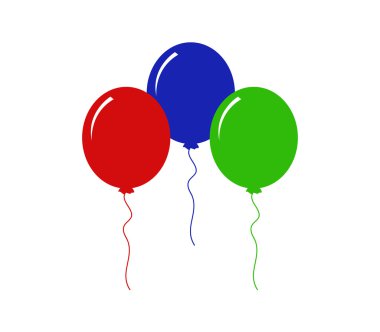 Beyaz arkaplanda balonlar