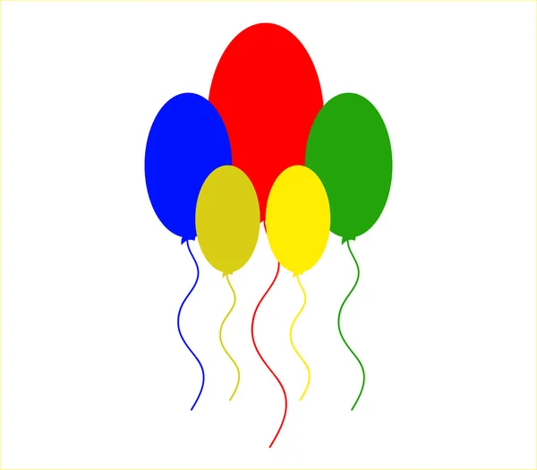Balloons on white background — Stock Photo, Image