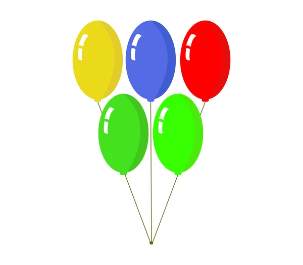 Ballonnen op witte achtergrond — Stockfoto