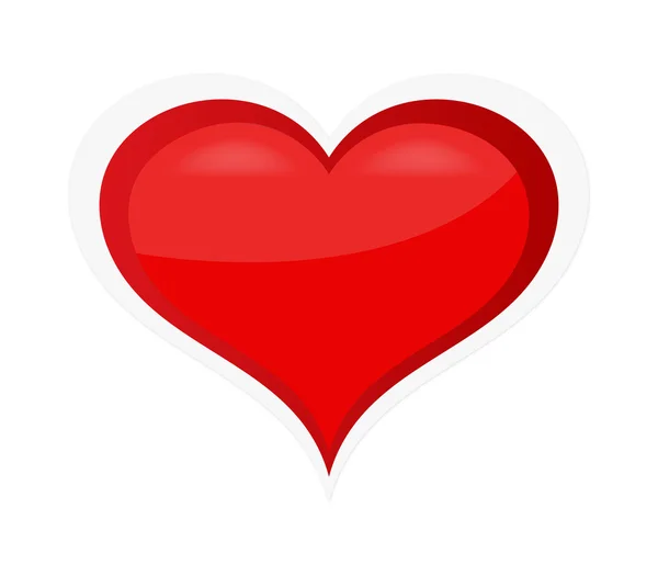 Valentine hearts on white background — Stock Photo, Image