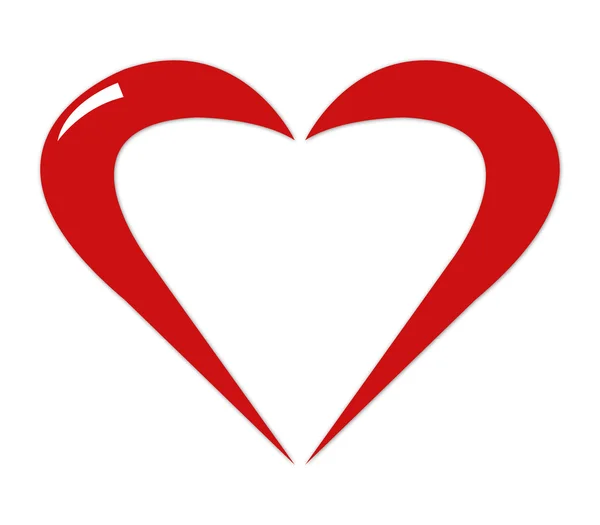 Hearts-Valentine na białym tle — Zdjęcie stockowe