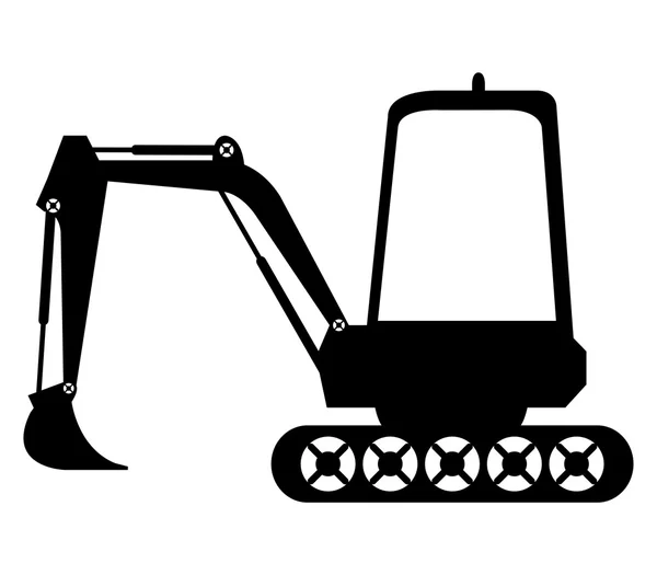 Excavator shown on a white background — Stock Photo, Image