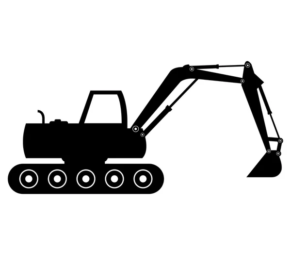 Excavator shown on a white background — Stock Photo, Image