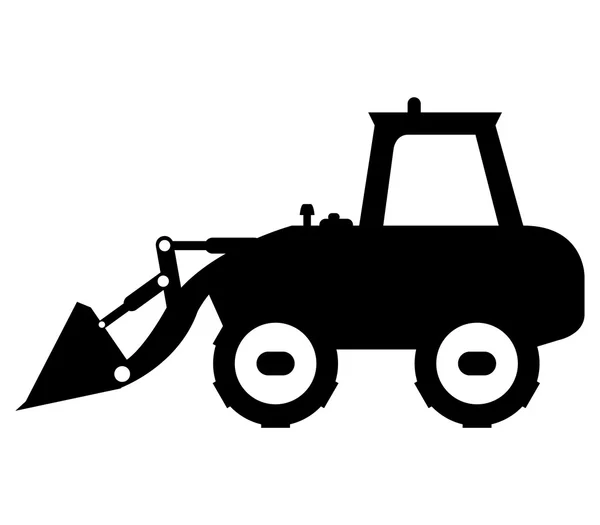 Excavator illustrated on a white background — Stock Photo, Image