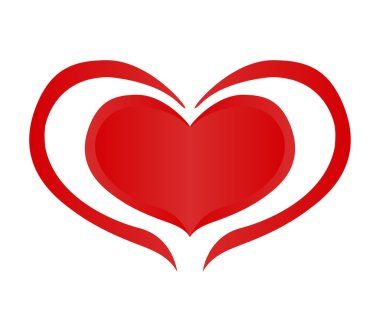 Beyaz arka planda sevgililer günü kalbi