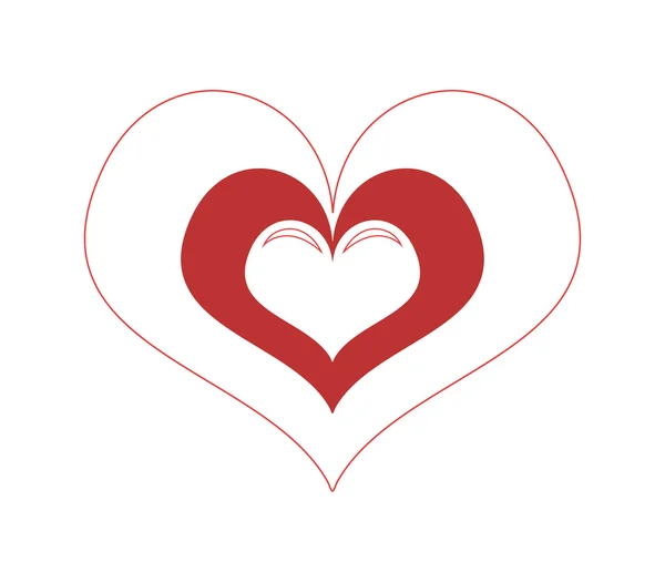 Valentine heart on white background — Stock Photo, Image