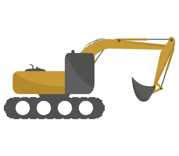 Excavator on white background — Stock Photo, Image