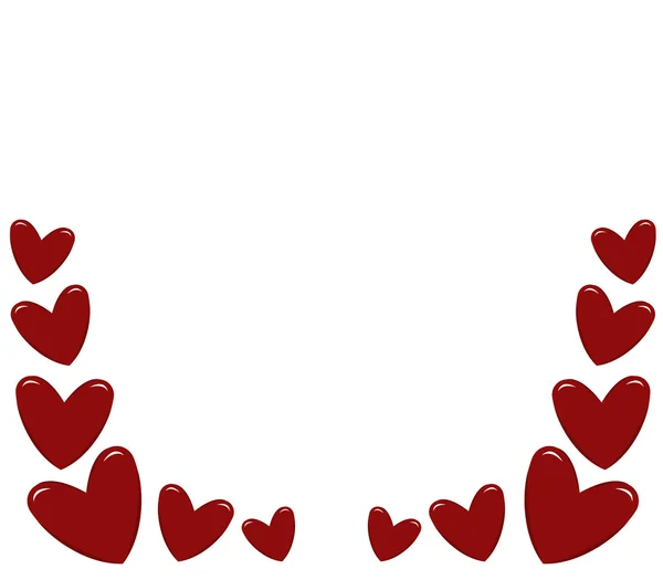 Valentine hearts illustrated on white background — Stock Photo, Image