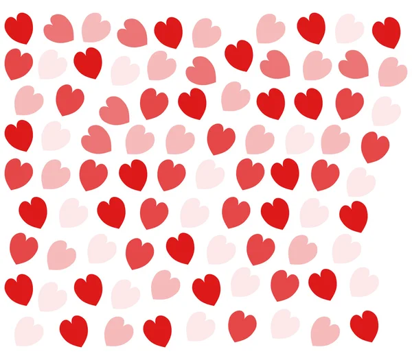 Hearts-Valentine ilustrowany na białym tle — Zdjęcie stockowe