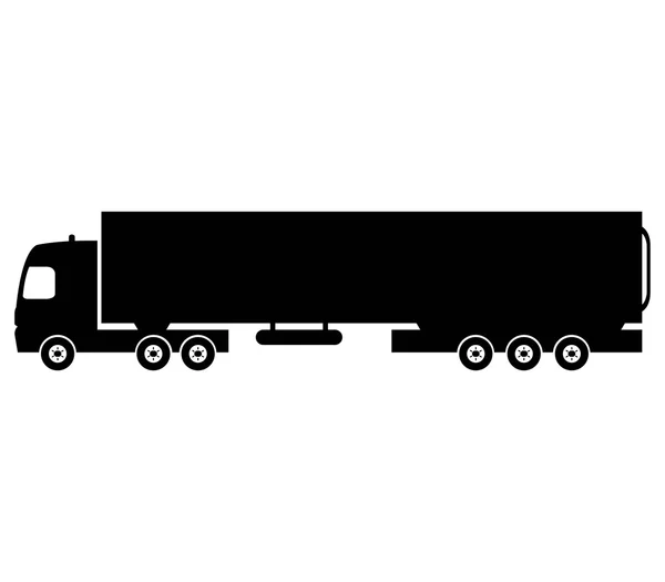 Φορτηγό εικονίδιο εμφανίζονται σε λευκό φόντο — Φωτογραφία Αρχείου