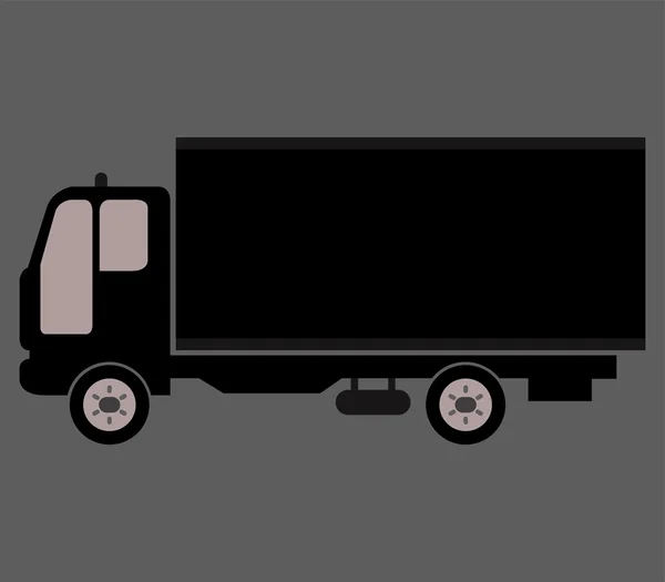 Truck icon shown on a gray background — Stock Photo, Image