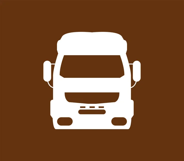 Pictogram vrachtwagen geïllustreerd op een gekleurde achtergrond — Stockfoto