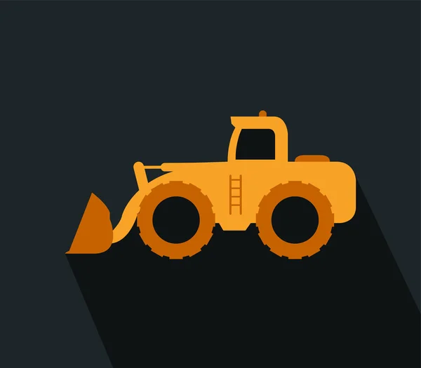 Icon excavator illustrated in flat design — Stock Photo, Image