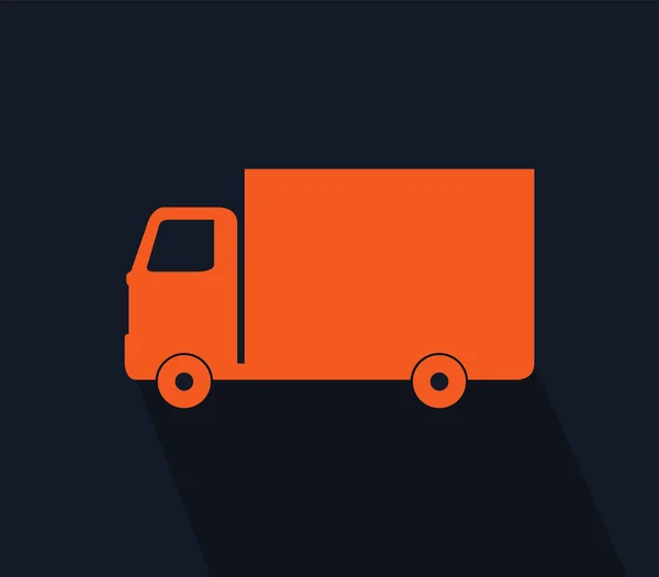 Icon truck illustrated in flat design — Stock Photo, Image