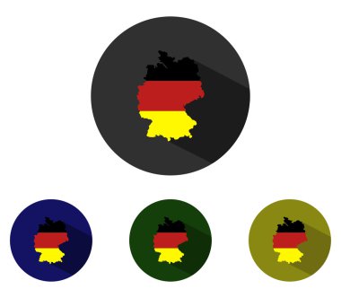 Almanya Haritası düz tasarım