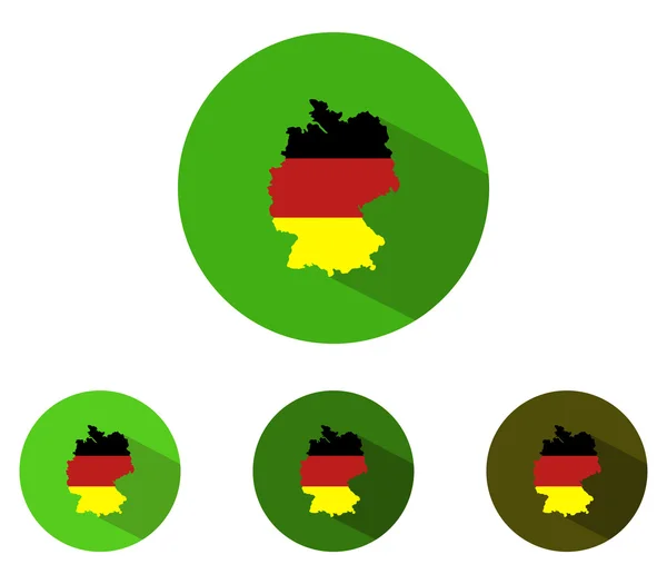 Карта Германии в плоском дизайне — стоковое фото
