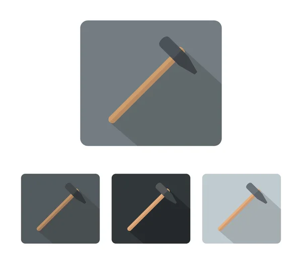 Hammer flat design icon — Stock Photo, Image