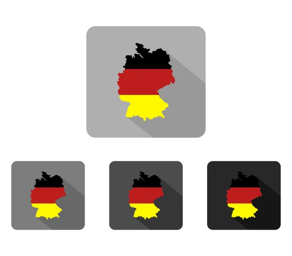 Germany map in flat design — Stock Photo, Image