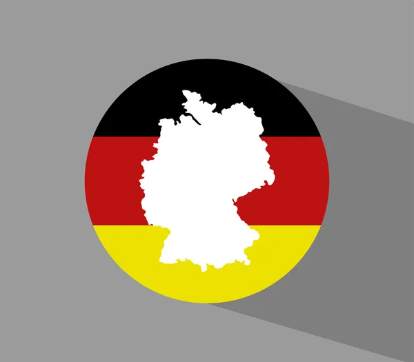 Alemania mapa en diseño plano —  Fotos de Stock