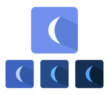 düz tasarım ay simgesi