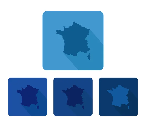 Εικονίδιο χάρτη Γαλλία επίπεδη σχεδίαση — Φωτογραφία Αρχείου