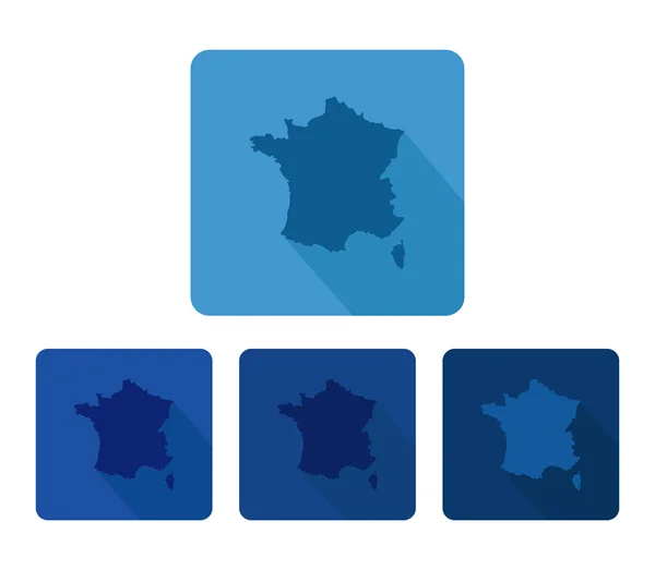 Icon map frankreich flaches design — Stockfoto