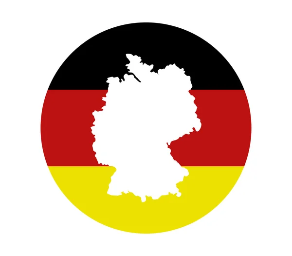 Alemania mapa en diseño plano —  Fotos de Stock