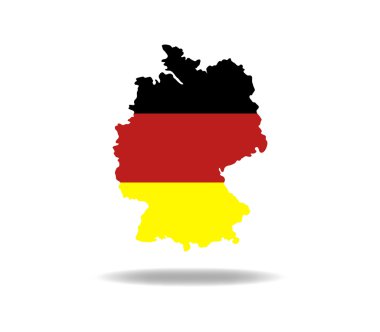 Almanya Haritası düz tasarım