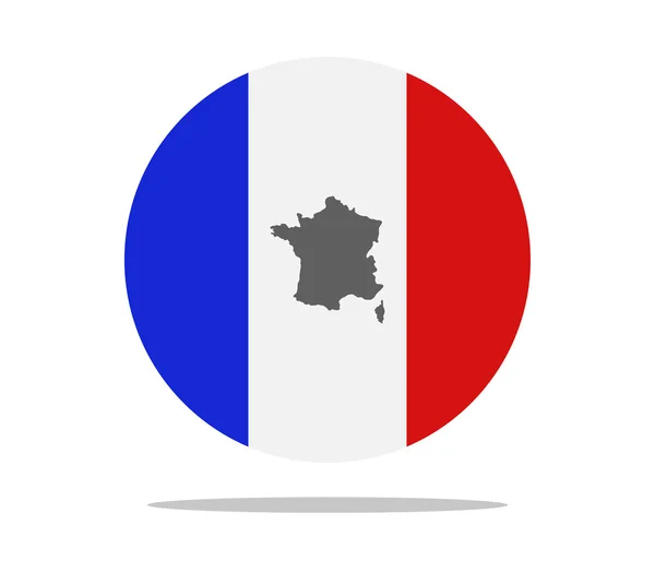 Ícone de mapa em france flat design — Fotografia de Stock