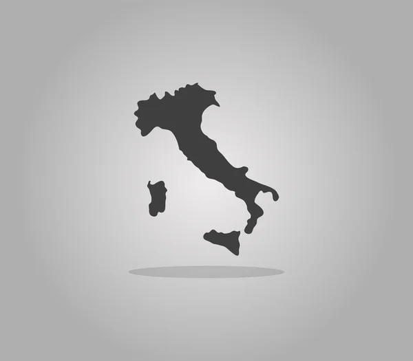 Icona mappa Italia in design piatto — Foto Stock