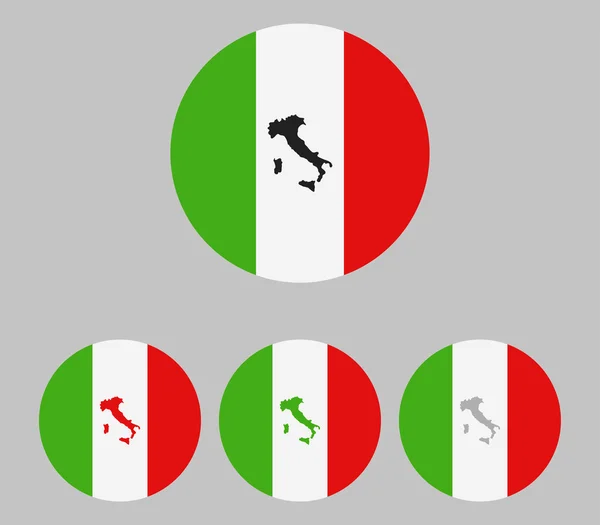 Pictogram kaart Italië in platte ontwerp — Stockfoto