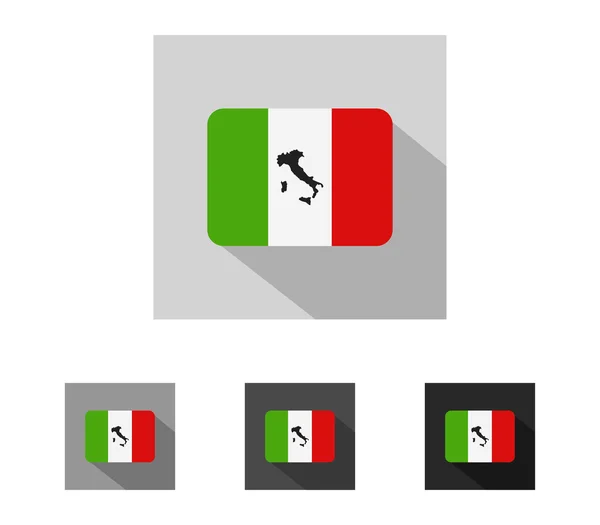 Pictogram kaart Italië in platte ontwerp — Stockfoto