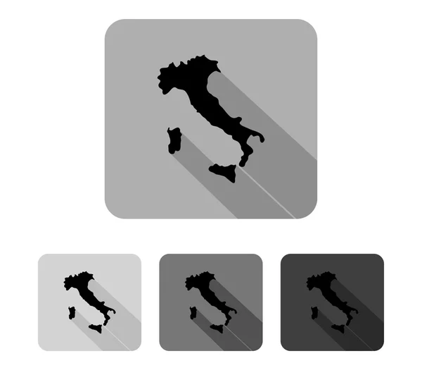 Pictogram kaart Italië in platte ontwerp — Stockfoto