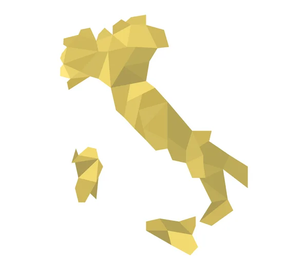 Térkép Olaszország leír-ban alacsony poli — Stock Fotó