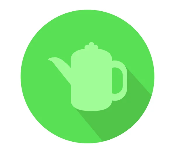 Teapot shown in flat design — Stock Photo, Image