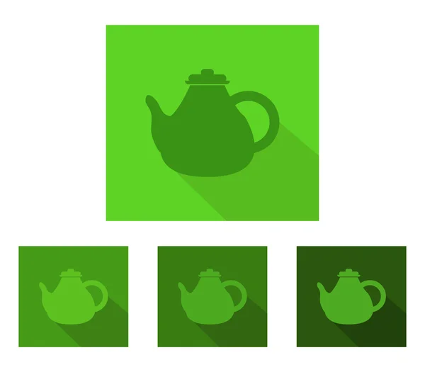 Teapot shown in flat design — Stock Photo, Image