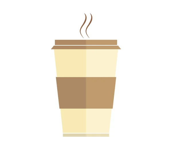 フラットなデザインのコーヒー カップ — ストック写真