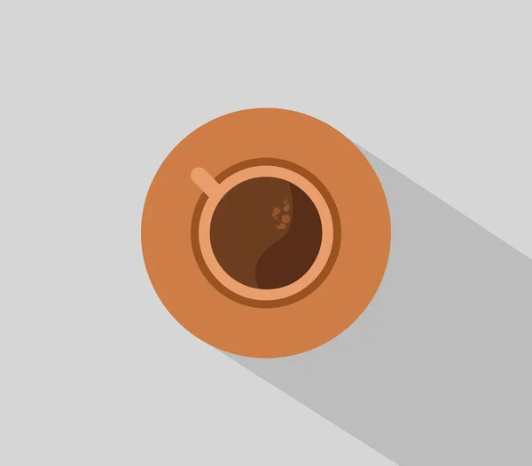 Xícara de café em design plano — Fotografia de Stock