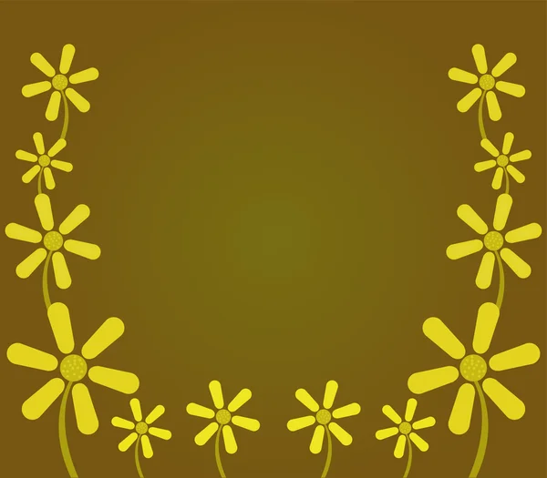 Növények és virágok tavasszal és színes illusztrált — Stock Fotó