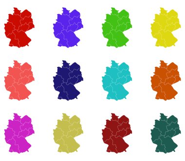 Almanya Haritası bölgeleri ile resimli