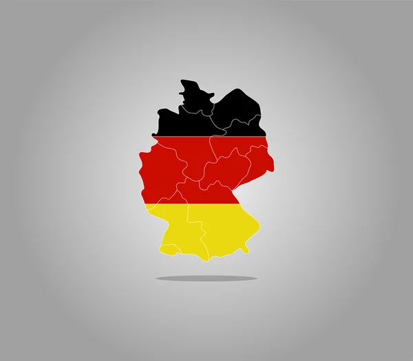 Mapa de Alemania ilustrado con regiones —  Fotos de Stock