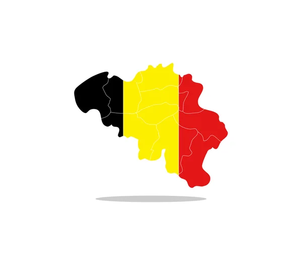 Belgium map with regions illustrated — Stock Photo, Image