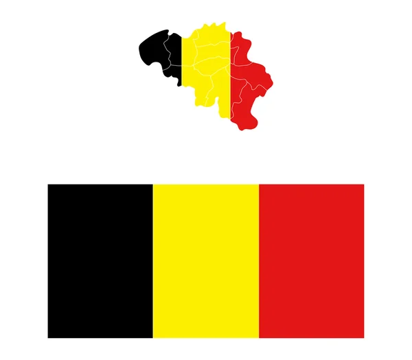 Belgium map with regions illustrated — Stock Photo, Image