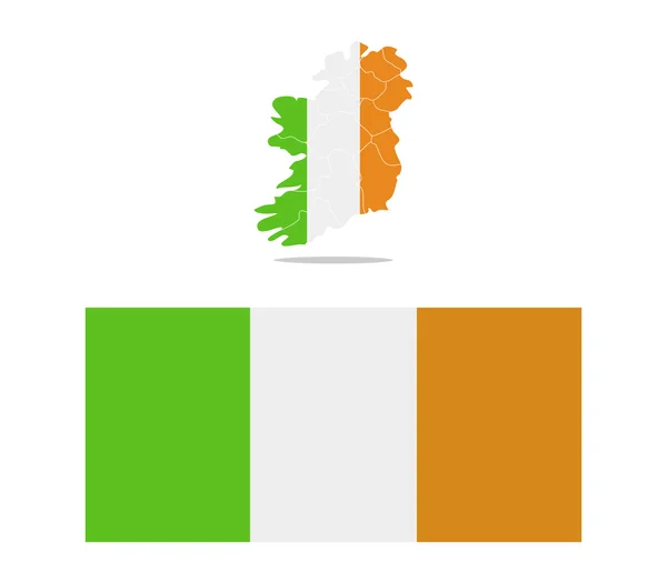 Ireland karta med regioner — Stockfoto