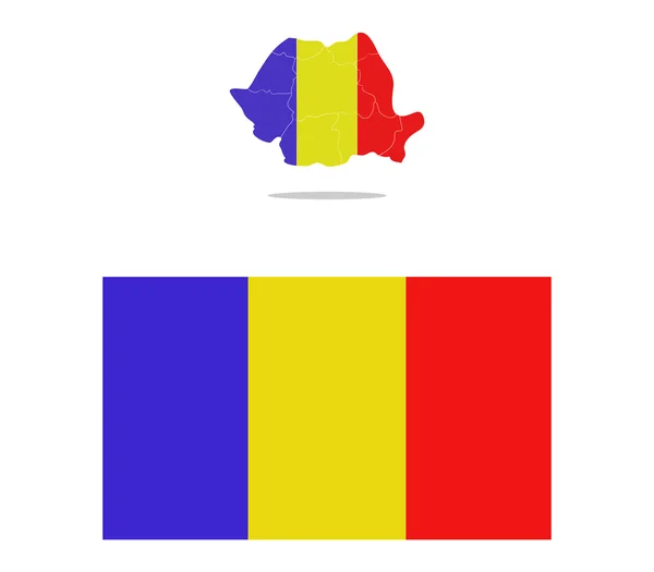 Romania mapa con regiones —  Fotos de Stock