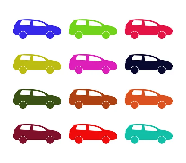 Cars illustrated on a white background — Stock Photo, Image