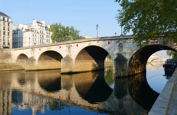 Louis Philippe Köprüsü Seine Nehri Üzerinde Bir Köprüdür Bölge Yer — Stok fotoğraf